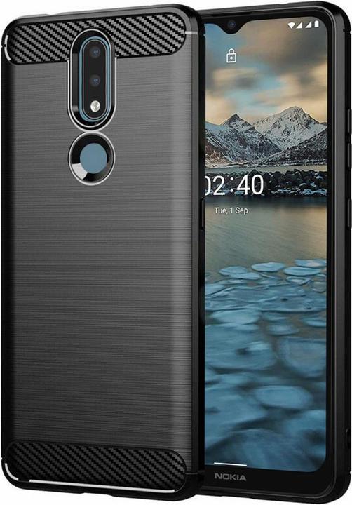 Immagine prodotto Techsuit - Carbon Silicone - Nokia 2.4 - Black (Nokia 2.4)