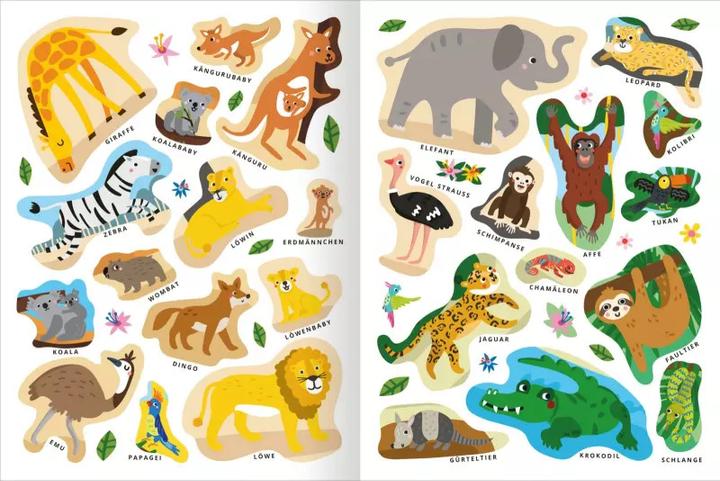 Actual product image Sticker book, picture encyclopaedia - animals
