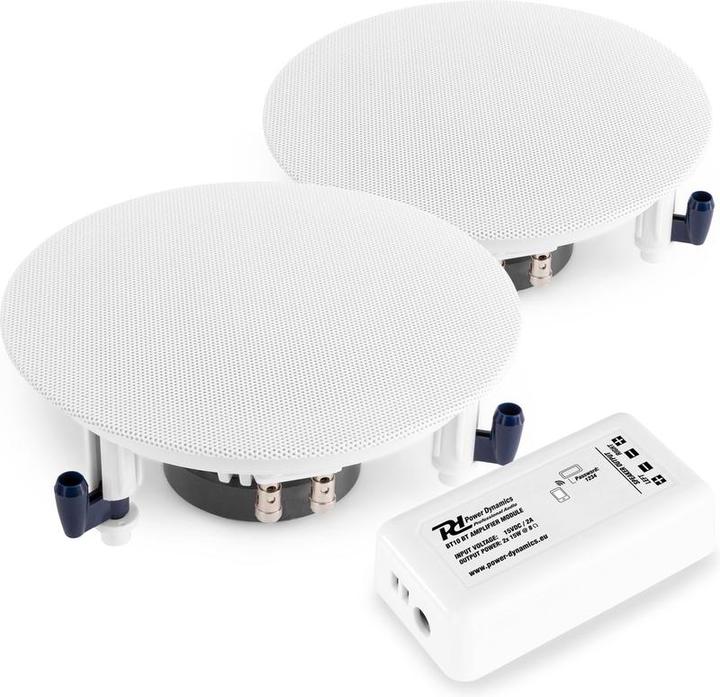 Produktbild Inventum speaker - 2x plafond speaker Power Dynamics ESCS6 + Bluetooth versterker Power Dynamics BT10 - Compl (Stromversorgung über USB)