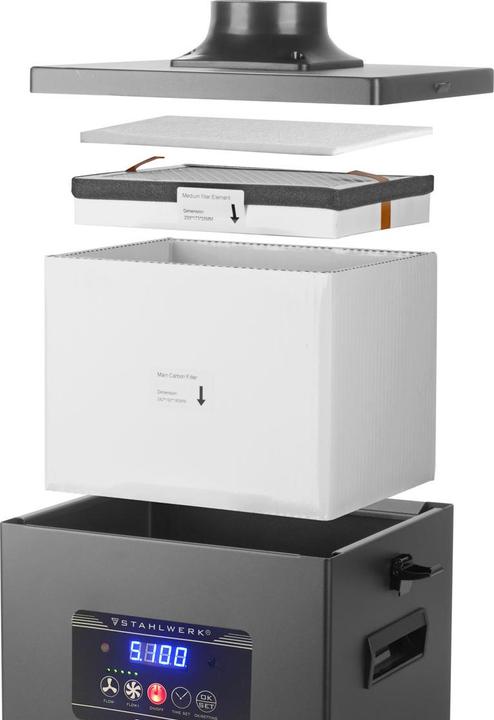 Produktbild Stahlwerk Rauchabsaugung FE-150 ST mit 3-fach-Filter und 150 W Absauganlage (Absauganlage)