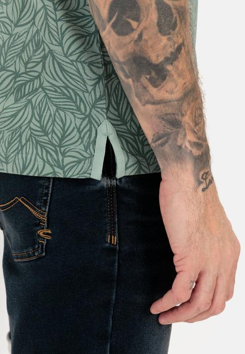 Produktbild Camel Active Piqué Poloshirt aus reiner Baumwolle mit floralem Allover-Print (L)