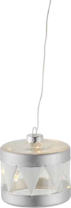 Sirius LED tree ornament Elly drum, silver