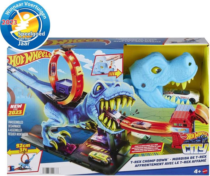 Actual product image Hot Wheels HW City T-Rex Chomp Down TVD
