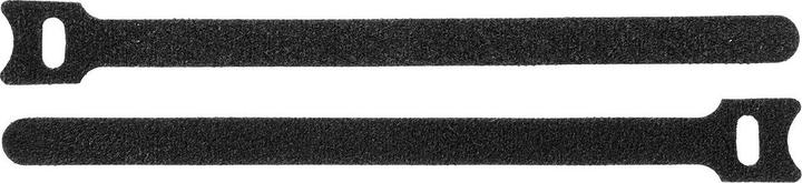 ProXtend Crochet et boucle 20cm x 12mm noir 10pcs (Serre-câbles velcro, 200 mm, 10 pcs)