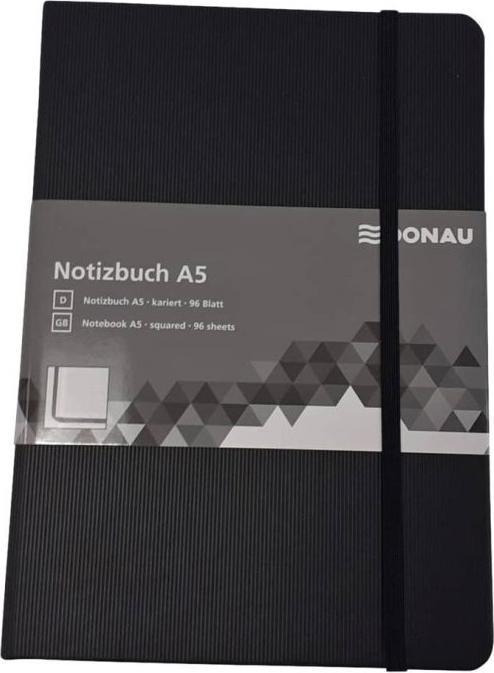 Donau Carnet de notes A5 quadrillé (A5, Quadrillé, Couverture rigide)