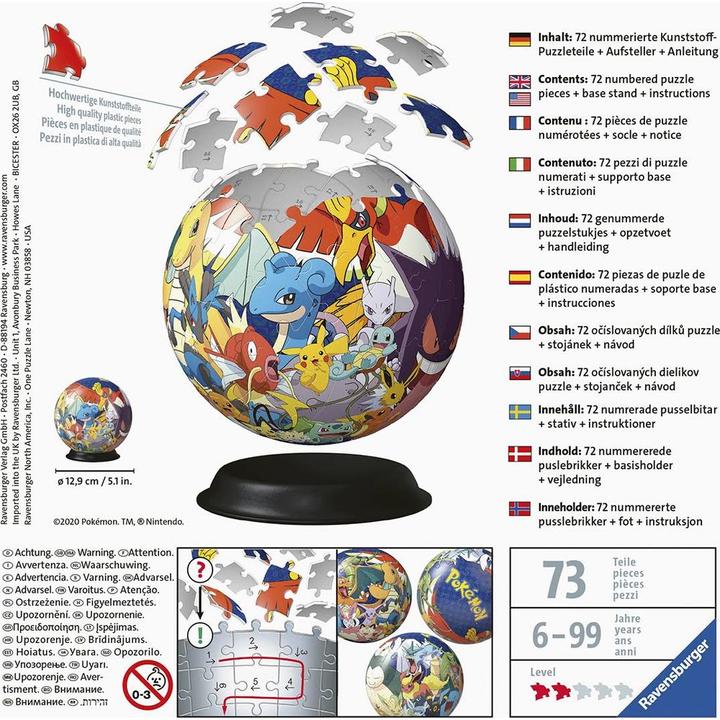 Produktbild Ravensburger Pokémon Puzzleball (72 Teile)
