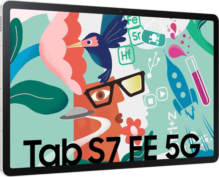 Actual product image Samsung Galaxy Tab S7 FE (5G, 12.40", 64 GB, Mystic Silver)
