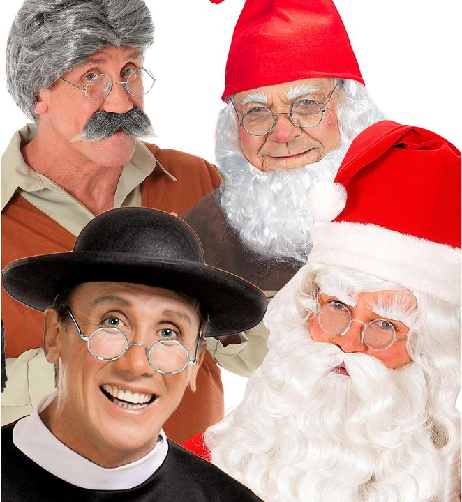Image du produit Widmann Lunettes de Père Noël en métal rond avec verres argent