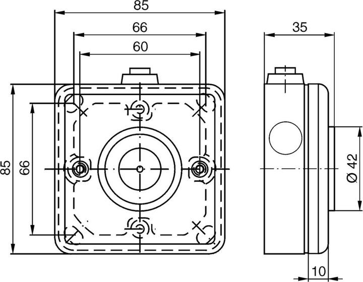 Produktbild Dormakaba Elektromagnet EM 500 A 24V AC/DC Edelstahl-Design f.Aufputz-Wandmontage