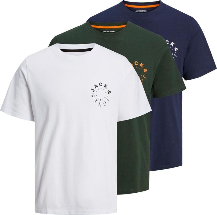 Jack & Jones 3er-pack Logo Rundhals T-shirt T-shirt (XS)