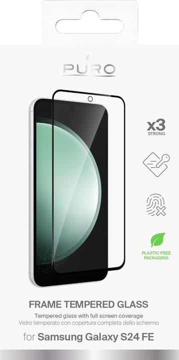 Immagine prodotto Puro Telaio in vetro temperato completamente incollato per Samsung Galaxy S24 FE (1 Pezzo/i, Samsung Galaxy S24 FE)