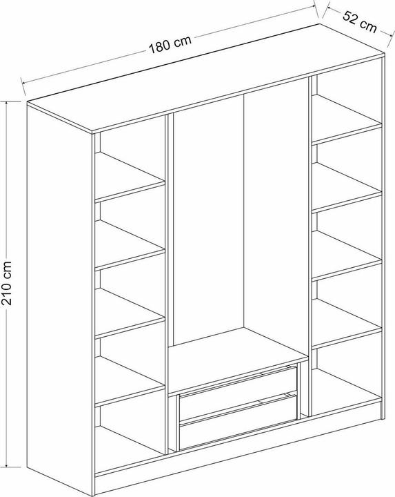 Immagine prodotto Hanah Home Kaley (180 x 52 x 210 cm)