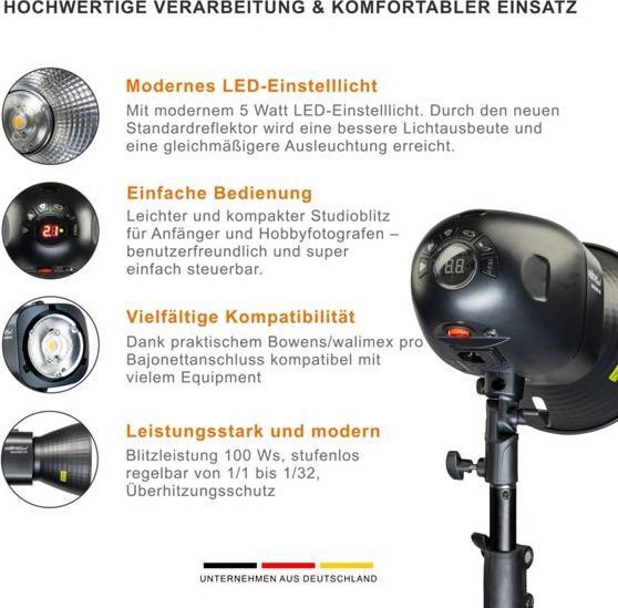 Image du produit Walimex pro Newcomer 100 Flash de studio II (100 W, Tête de flash)