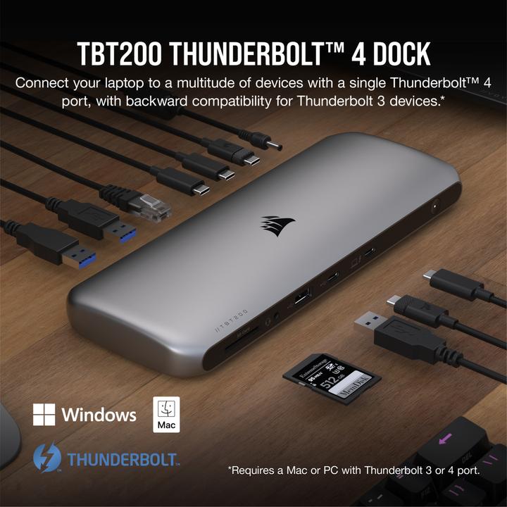 Actual product image Corsair TBT200 EU Version (Thunderbolt, 10 Ports)
