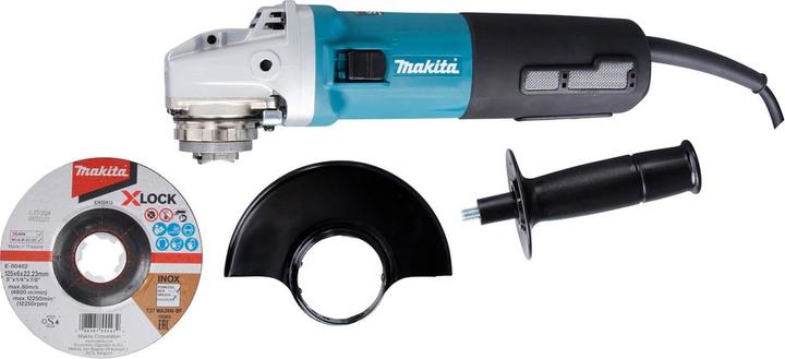 Produktbild Makita Ø125mm Winkelschleifer X-LOCK GA5080RX02 1.400 Watt+ Schutzhaubenabdeckung