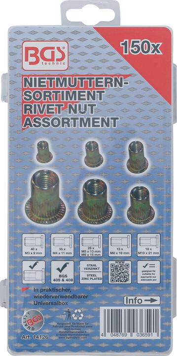 Produktbild BGS Nietmuttern-Sortiment