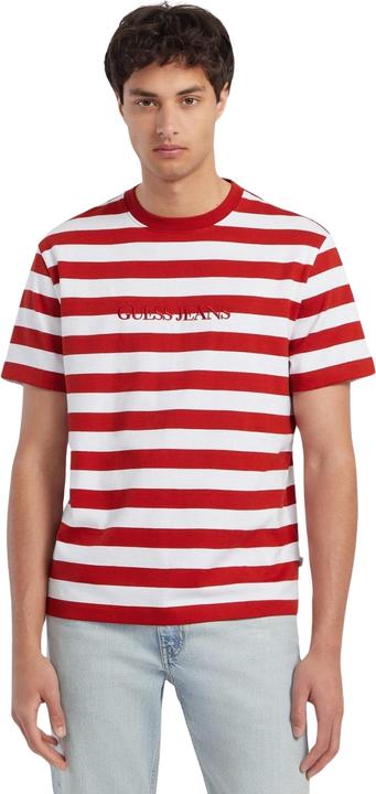 Actual product image Guess striped t-shirt with logo (M)