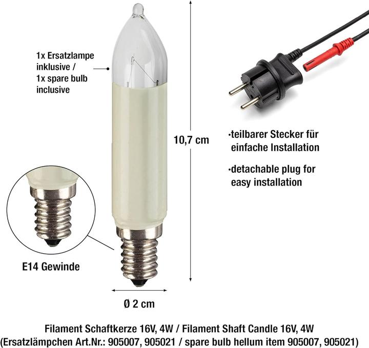Produktbild Hellum 530926 Schaftkerzenkette CAK aussen 15tlg.E14/4W (14 m)