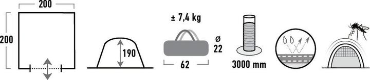Actual product image High Peak Veneto (Awning, 7.40 kg, 1 person)