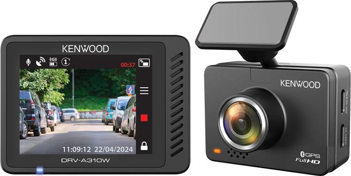 Kenwood DRV-A310W FHD DashCam 12/24V/GPS/WiFi/App (GPS receiver, Wi-Fi, Built-in display, Accelerometer, Built-in microphone, Full HD)
