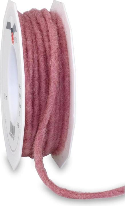 Produktbild Pattberg Textilband Elbe Wolle 0.5 cm x 15 m, Altrosa (Geschenkband, 1 x)