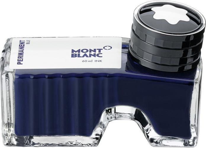 Montblanc Tinte 60ml 128195 Permanent Blue (Tintenfass, Blau)