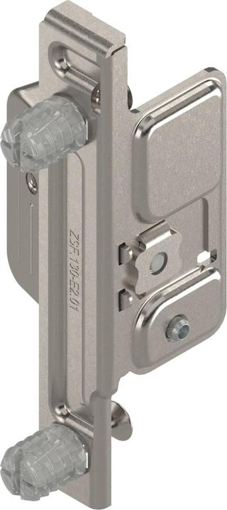 Actual product image Blum METABOX CLIP front attachment, frame M,K,H, EXPANDO, left, nickel-plated steel.