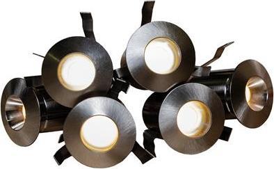 Actual product image Csdk SL Heatspot G2 Kit BS 2,700K, sauna downlight, 6x20lm, output 3.8W. Including dimmable phase driver
