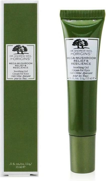 Produktbild Origins Mega Mushroom - Soothing Gel Cream for Eyes (Gel, 15 ml, Tag + Nacht)