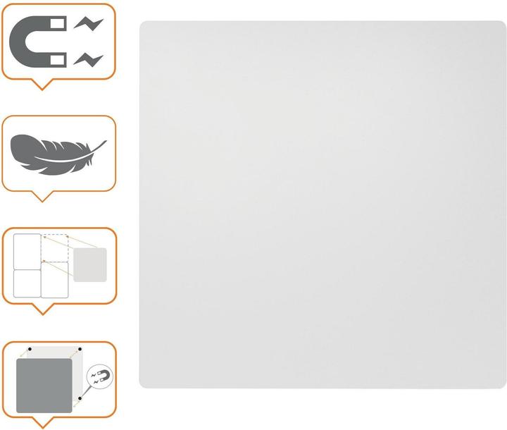 Produktbild Nobo Whiteboard Rahmenlos (45 x 45 cm)