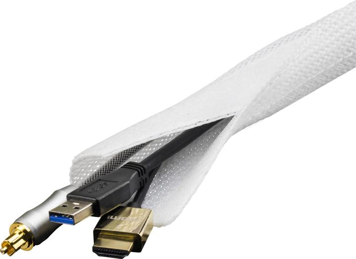 Image du produit Deltaco LDR20 cable sleeve White (Gaines pour câbles)