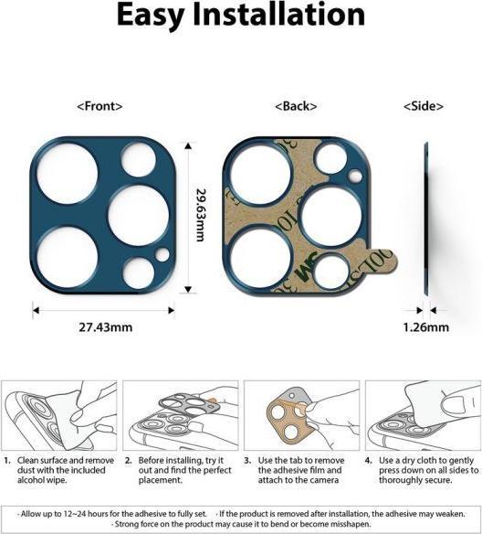 Immagine prodotto Ringke iPhone 12 Pro/12 Pro Max Fotocamera Styling isola protettiva Grigio (1 Pezzo/i, Apple iPhone 12 Pro, Apple iPhone 12 Pro Max)