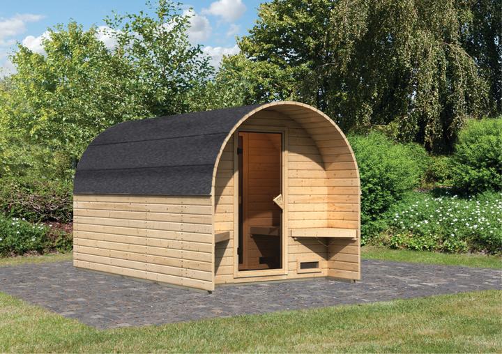 Actual product image Karibu Barrel sauna anteroom (Without oven)