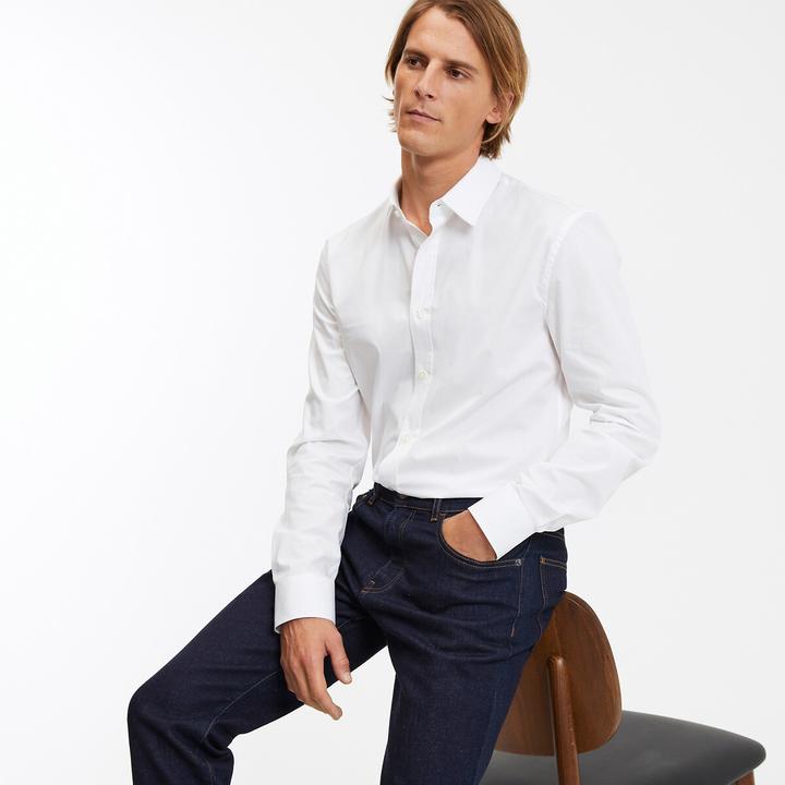 Actual product image La Redoute Collections Slim Fit Shirt with French Collar (M)