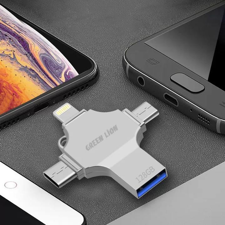 Image du produit Green Lion Lecteur flash USB 4 en 1 256 Go (256 Go, USB-C)