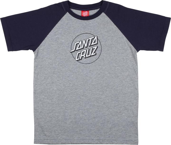 Santa Cruz Youth Opus Dot Raglan T-Shirt (8, 9, 10)