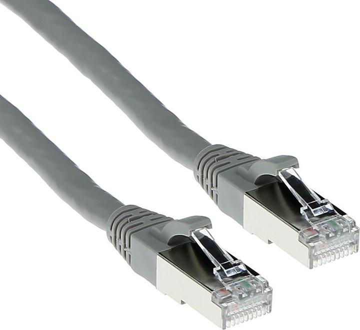 Produktbild Grey 20 meter SFTP CAT6A patch cable snagless with RJ45 connectors. Cat6a s/ftp snagless gy 20.00m (S/FTP, CAT6a, 20 m)