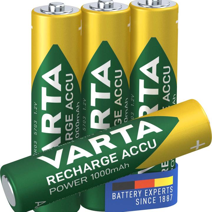 Produktbild Varta Recharge Accu Power (4 Stk., AAA, 1000 mAh)