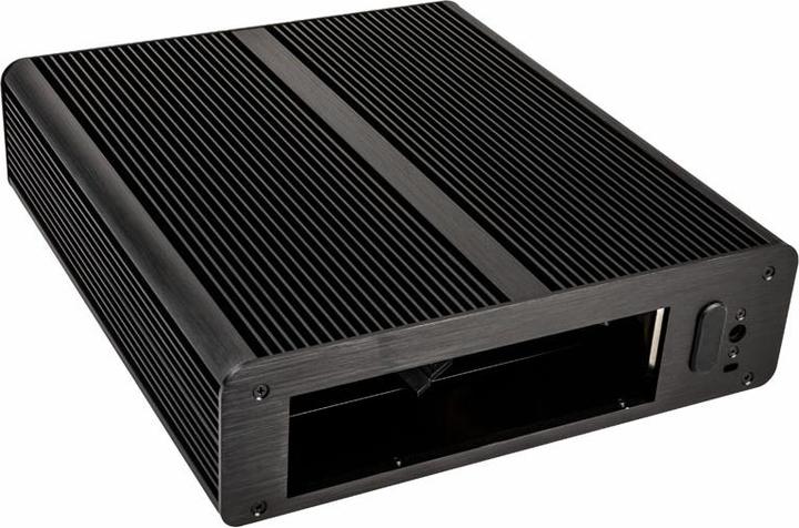 Actual product image Akasa Euler M Fanless Mini-ITX case, 80W power supply, OEM - black (Mini-ITX)