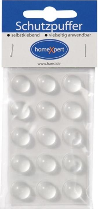 Hansi-Siebert Schutzpuffer Clear 16 mm Kunststoff transparent Linse selbstklebend (Anschlagdämpfer, 15 Stück)