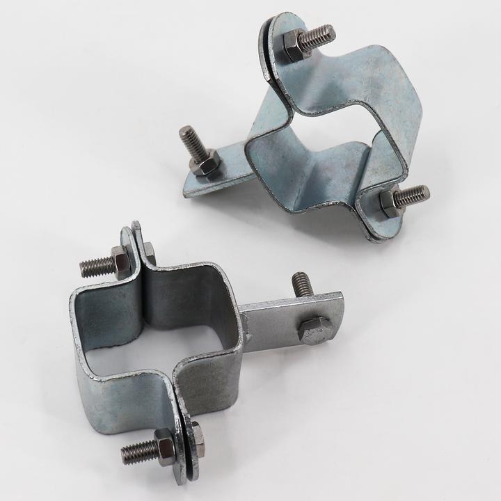 Actual product image Aquagart 1 Schelle für Z-Profil Pfahl Wildzaun Forstzaun Knotengeflecht Weidezaun