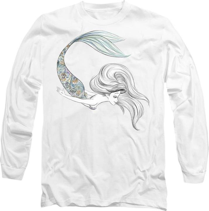 Actual product image The Little Mermaid Unisex Adult Pearlescent Ariel T-Shirt (XXL)