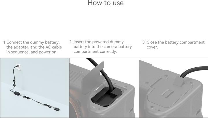 Image du produit SmallRig NP-FZ100 Batterie factice avec adaptateur secteur (Batterie)