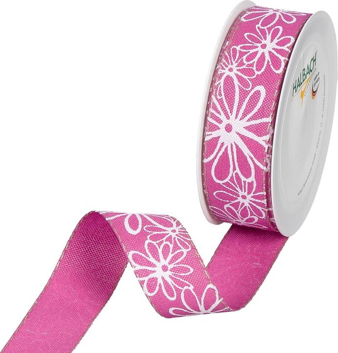 Actual product image Halbach Print tape "Blossoms", W 25 mm, roll of 6 m