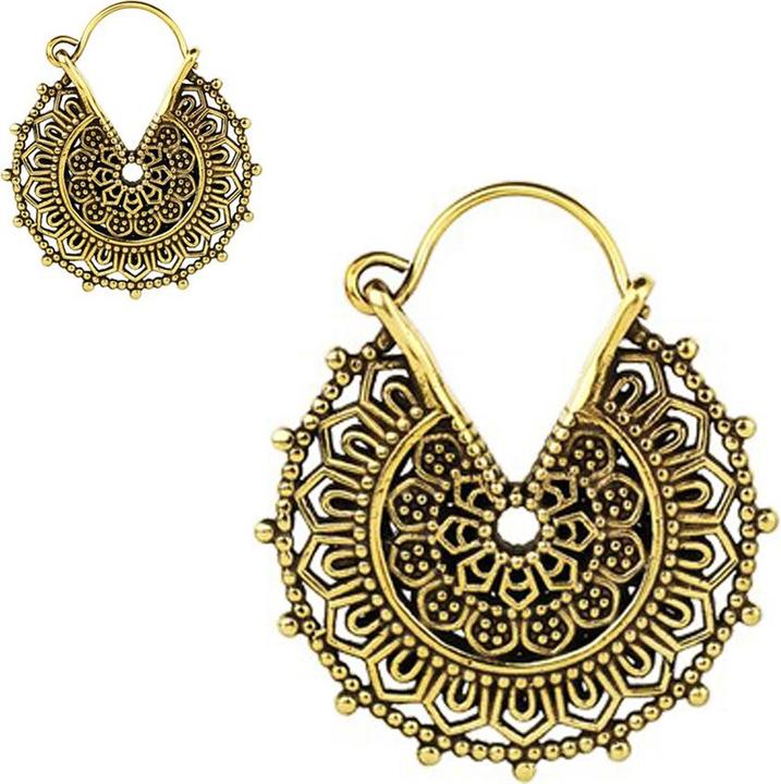 Image du produit Star Piercing Boucles d'oreilles plaqué or Fleur grecque (Laiton)