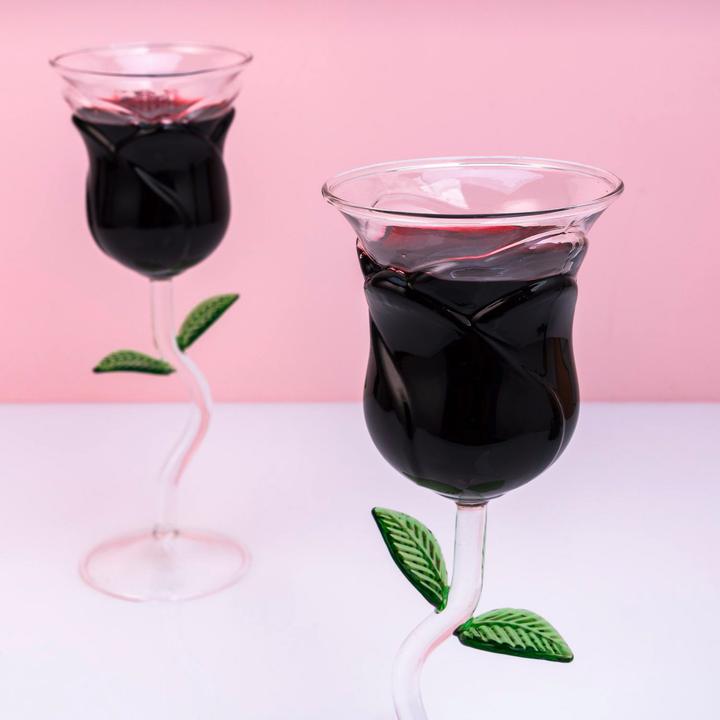 Image du produit Mikamax Set de verres à vin rose (20 cl, 2 Verres, Verres à vin rouge)