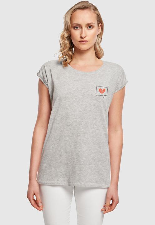 Produktbild Merchcode Ladies Heartbreak Extended Shoulder Tee - 111575 (S)