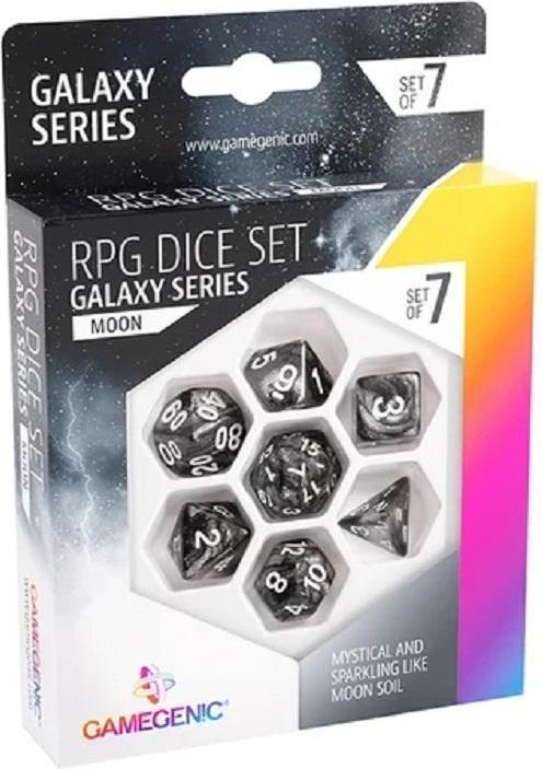 Gamegenic Set de 7 Dés Jdr - Galaxy Series : Moon