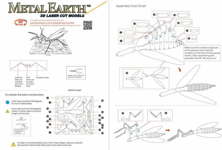 Nährwerte und Zutaten Metal Earth Praying Mantis (Gottesanbeterin)