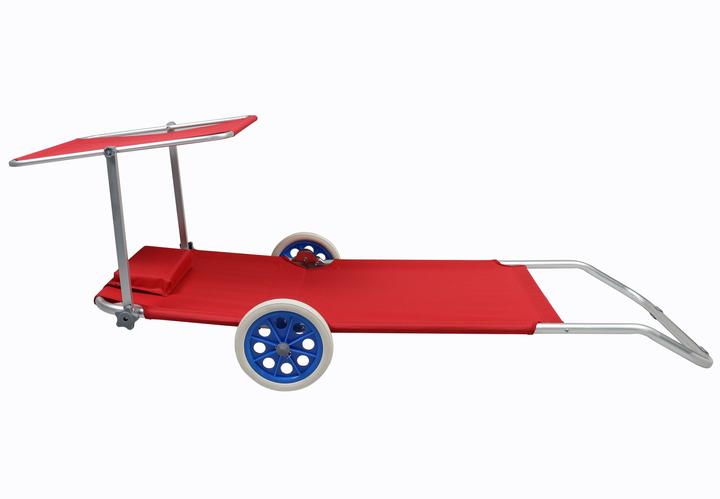 Actual product image VCM Sun lounger with wheels and sun canopy (165 cm)